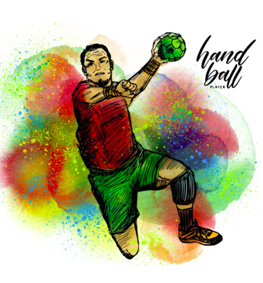 Un joueur de handball